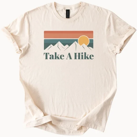 Hot Trending Take A Hike Mountain Graphic Tee Outdoors Adventure Hiking Shirt Design Preview Only
