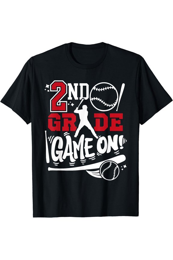 Hot Trending Tee With 2Nd Grade Game On First Day Of School Baseball Second Grade T-Shirt