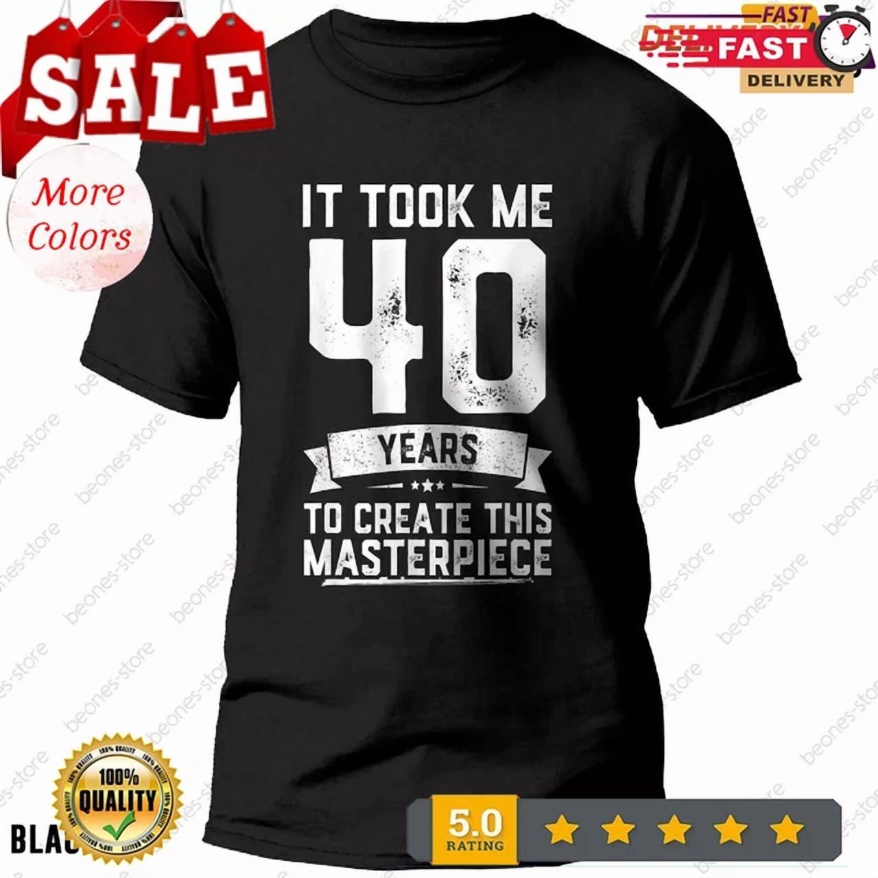 40 Years Old & Turning Heads Shirt Funny 40th Birthday Gift