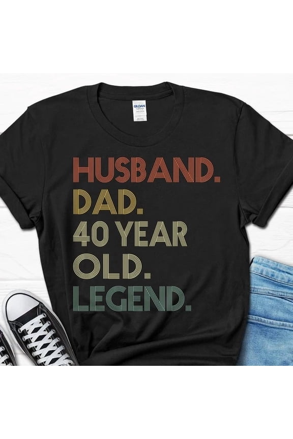 Hot Trending Tee With 40Th Birthday Gift For Him, 40Th Birthday Men'S Shirt, Husband Dad 40 Year Ol...