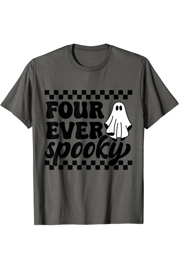 Hot Trending Tee With 4Th Fourth Birthday Four Year Old Four Ever Spooky Unisex S-5Xl T-Shirt