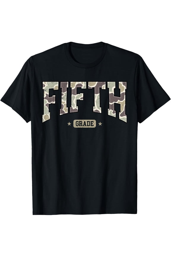 Hot Trending Tee With 5Th Grade Dude Men Vintage Old Camo Back To School Unisex S-5Xl T-Shirt