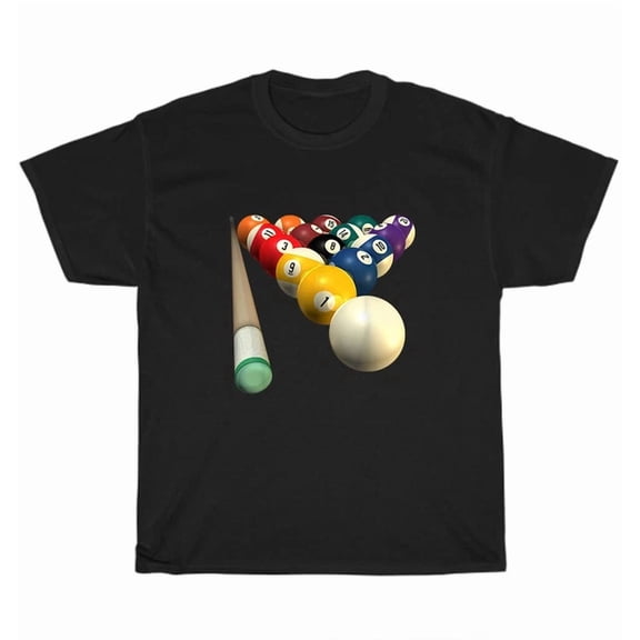 Hot Trending Tee With 8-Ball Pool Team Bar League Shooters Billiard Player Fans T-Shirt Sports Unisex