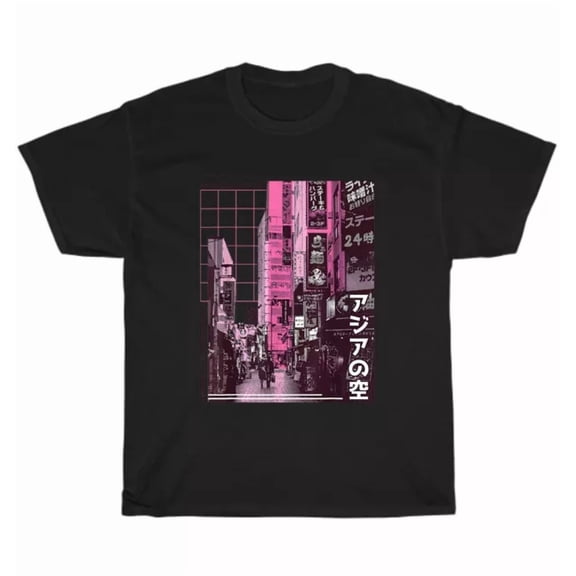 Hot Trending Tee With 90'S Lofi Tokyo Japanese Streetwear Aesthetic Graphic T-Shirt Tee Gift New