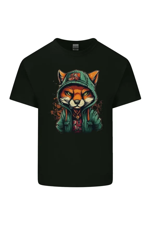 Hot Trending Tee With A Mischievous Fox Mens Womens Light Cotton T-Shirt