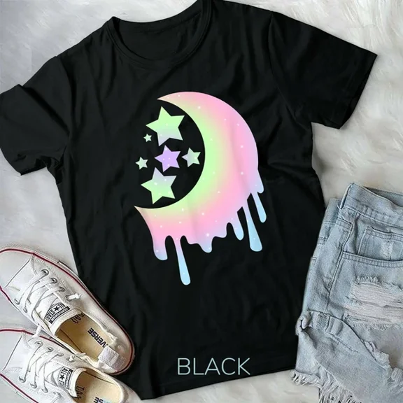 Hot Trending Tee With Aesthetic Clothing For Girls, Pastel Moon Goth- Unisex Form T-Shirt