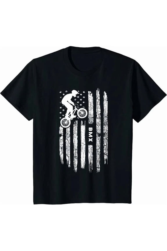 Hot Trending Tee With American Flag Bmx Clothing Bmx Rider Vintage Bmx Unisex S-5Xl T-Shirt