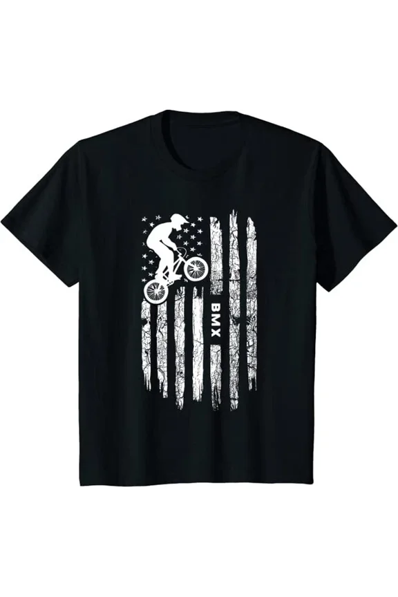 Hot Trending Tee With American Flag Bmx Clothing Bmx Rider Vintage Bmx Unisex S-5Xl T-Shirt