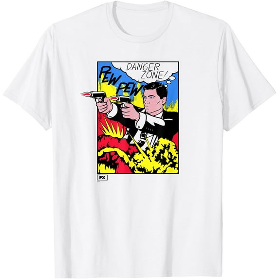 Hot Trending Tee With Archer Retro Danger Zone Comic Book Illustration Cartoon Unisex S-5Xl T-Shirt