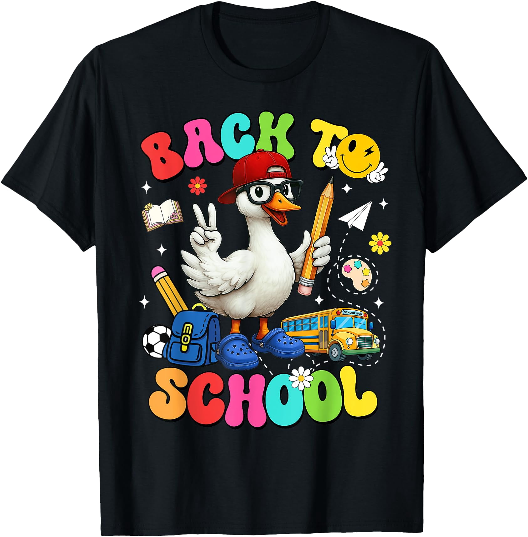 Hot Trending Tee With Back To School Funny Silly Goose First Day Of ...