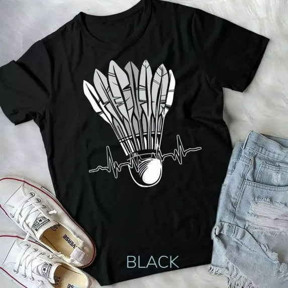 Hot Trending Tee With Badminton Shuttlecock Sports Ball T-Shirt Unisex T-Shirt