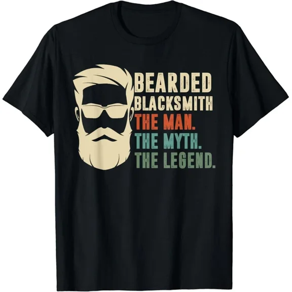 Hot Trending Tee With Bearded Blacksmith The Man The Myth The Legend Gift Unisex T-Shirt