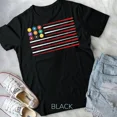 thumbnail image 1 of Hot Trending Tee With Billiards American Flag Cue Pool Balls Billiard Player Gift Unisex T-Shirt, 1 of 2