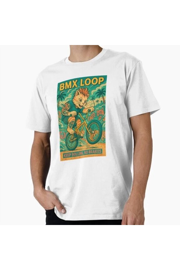 Hot Trending Tee With Bmx Loop – Keep Rolling, No Brakes T-Shirt S-5Xl