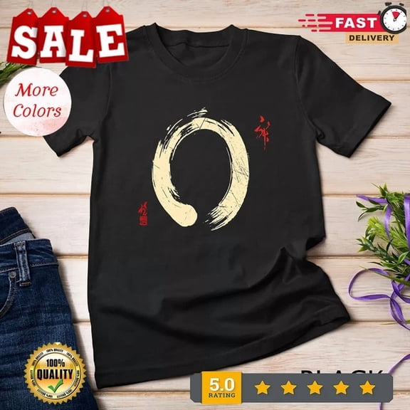 Hot Trending Tee With Buddhism Meditation Yoga Bonsai Zen Enso Circle Goa Karma Om Unisex T-Shirt