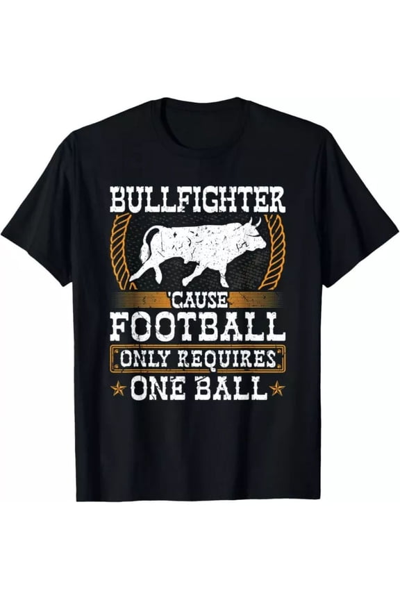 Hot Trending Tee With Bullfighter Football Vintage Rodeo Clown Bullfighting Tee Gift Unisex T-Shirt