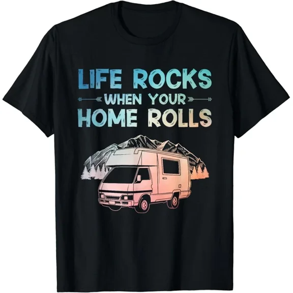 Hot Trending Tee With Camping Art For Men Women Outdoor Motorhome Rv Camper Gift Unisex T-Shirt