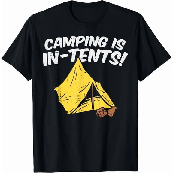 Hot Trending Tee With Camping Is In Tents Summer Vacation Hiking Camper Gift Unisex T-Shirt
