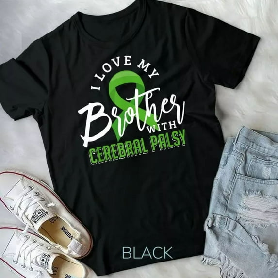 Hot Trending Tee With Cerebral Palsy Awareness Shirts Support Brain Love Brother Unisex T-Shirt