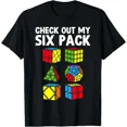 thumbnail image 1 of Hot Trending Tee With Check Out My Six Pack Puzzle Cube Speed Cubing Gift Unisex T-Shirt, 1 of 2
