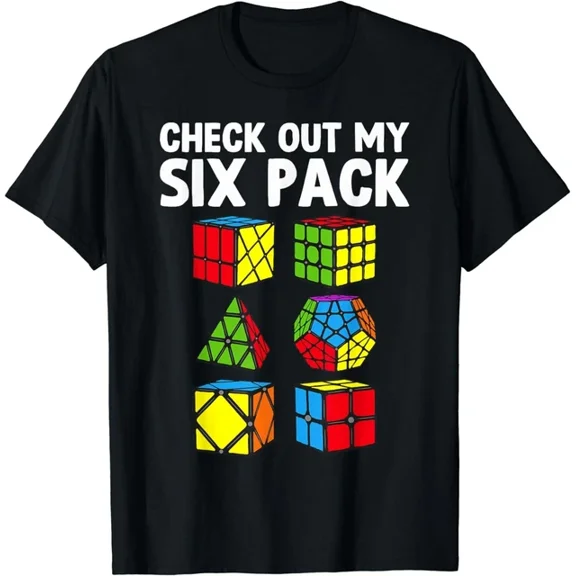 Hot Trending Tee With Check Out My Six Pack Puzzle Cube Speed Cubing Gift Unisex T-Shirt