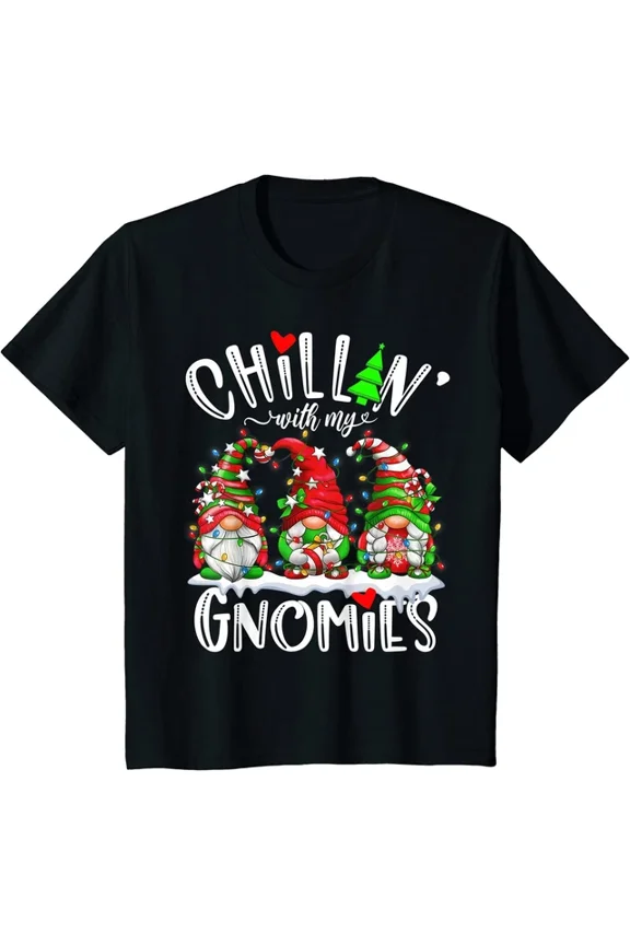 Hot Trending Tee With Chillin With My Gnomies Lights Gnomes Famil Unisex S-5Xl T-Shirt