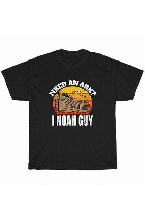 Hot Trending Tee With Christian Pun Humor Need An Ark I Noah Guy T-Shirt Vintage Retro Tee Gift