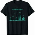 thumbnail image 1 of Hot Trending Tee With City Night Strasbourg Gift Tee Unisex T-Shirt, 1 of 2