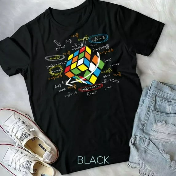 Hot Trending Tee With Cool Math Rubik Rubix Rubics Player Cube Math Lovers Unisex & T-Shirt