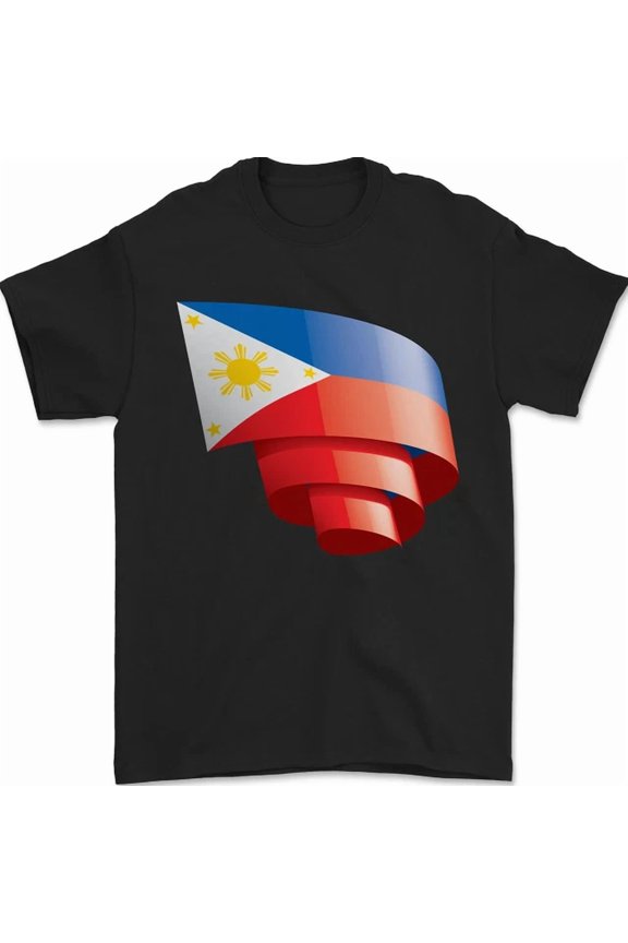 Hot Trending Tee With Curled Philippines Flag Philipino Day Football Mens Womens S-5Xl T-Shirt