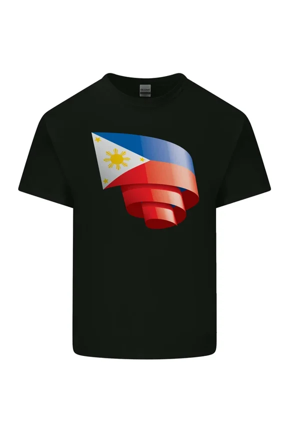 Hot Trending Tee With Curled Philippines Flag Philipino Day Football Mens Womens S-5Xl T-Shirt
