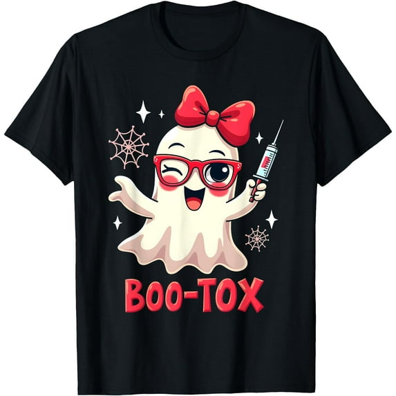Hot Trending Tee With Cute Boo-Tox Pun Ghost Funny Spooky Design Unisex(04)