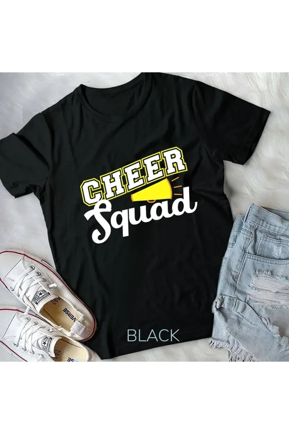 Hot Trending Tee With Cute Cheerleader Art Women Girls Cheer Squad Cheer Flyer T-Shirt Unisex T-Shirt