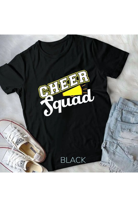 Hot Trending Tee With Cute Cheerleader Art Women Girls Cheer Squad Cheer Flyer T-Shirt Unisex T-Shirt
