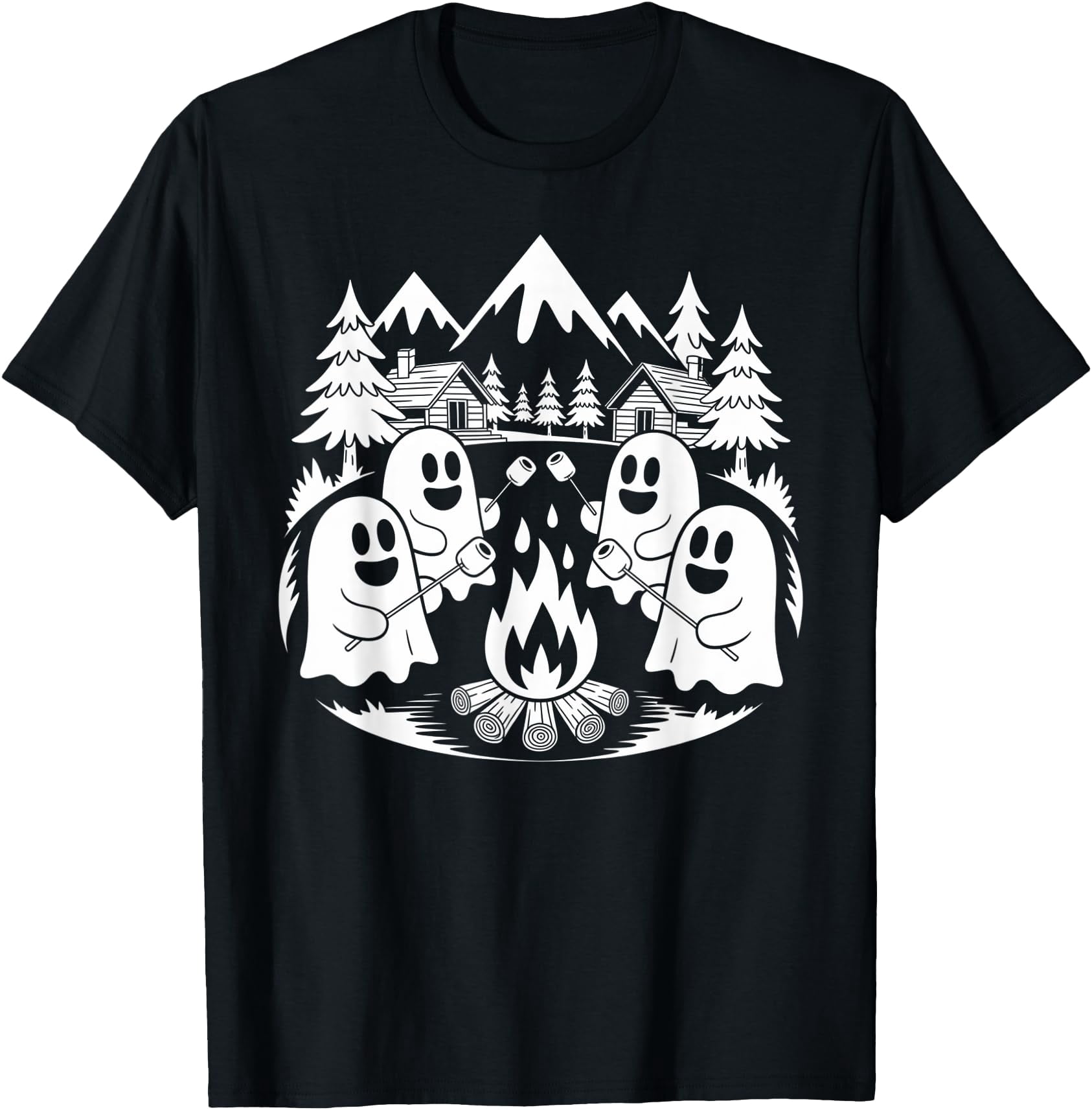 Hot Trending Tee With Cute Ghost Camping Halowen Campfire Camper hot-trending-tee-with-cute-ghost-camping-halowen-campfire-camper