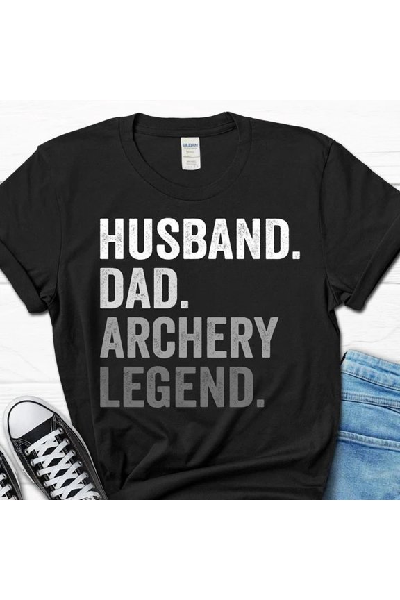 Hot Trending Tee With Dad Archery Men'S Shirt, Archery T-Shirt For Men, Bow Hunting Husband Tee Fro...