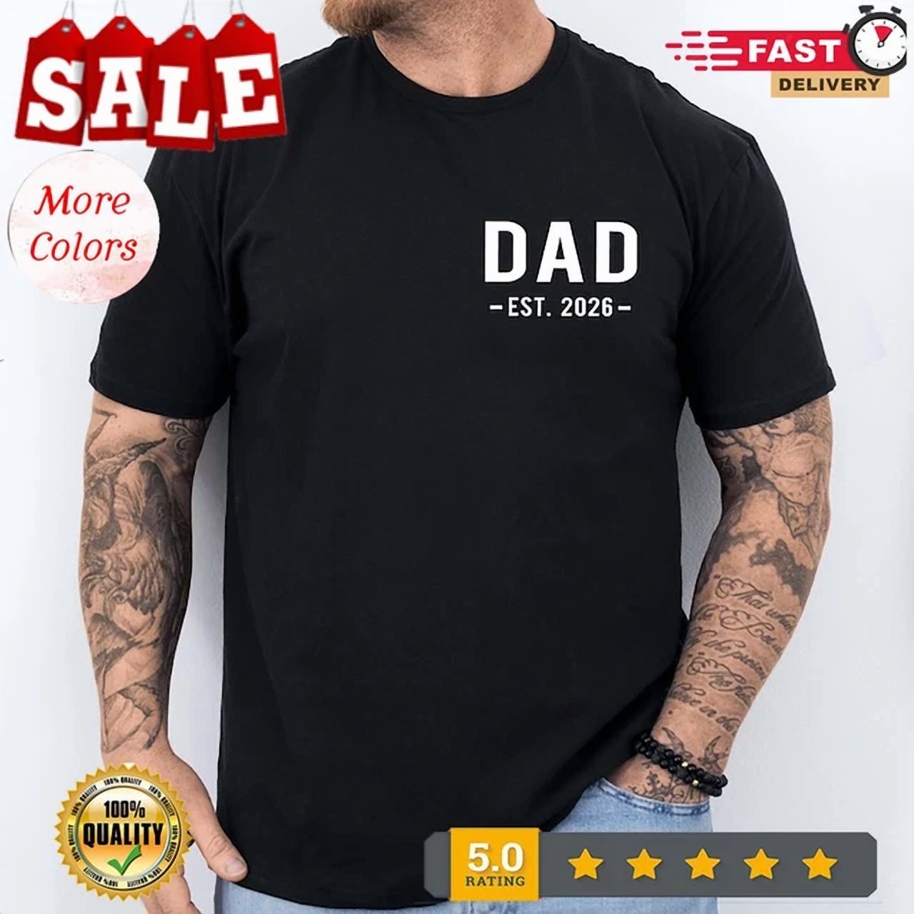 Débardeur "Papa Est 2026" - Léger, Coupe Classique - Cadeau Humoristique Pour Futur Papa