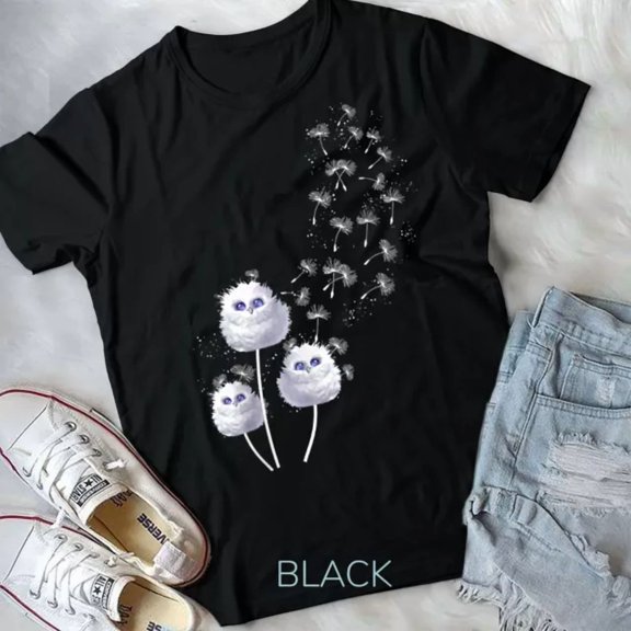 Hot Trending Tee With Dandelion And Cute Owls - Owl Lover T Shirt Unisex T-Shirt