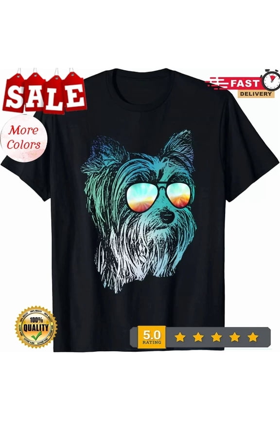 Hot Trending Tee With Disco Groovy Biewer Terrier T-Shirt Dog Gift Unisex T-Shirt