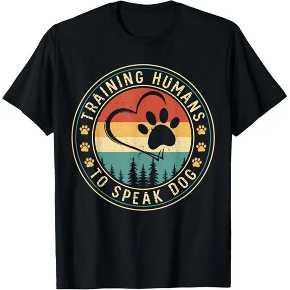 Hot Trending Tee With Dog Trainer Training Humans To Speak Dog Gift Unisex T-Shirt