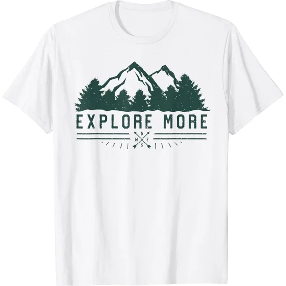 Hot Trending Tee With Explore More T-Shirt Mountain Hiking Camping Gift Unisex T-Shirt