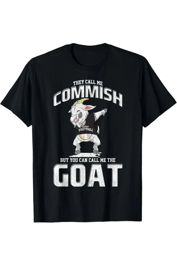 Hot Trending Tee With Fantasy Football Commissioner Commish Dabbing Goat Draft Day Gift Unisex T-Shirt
