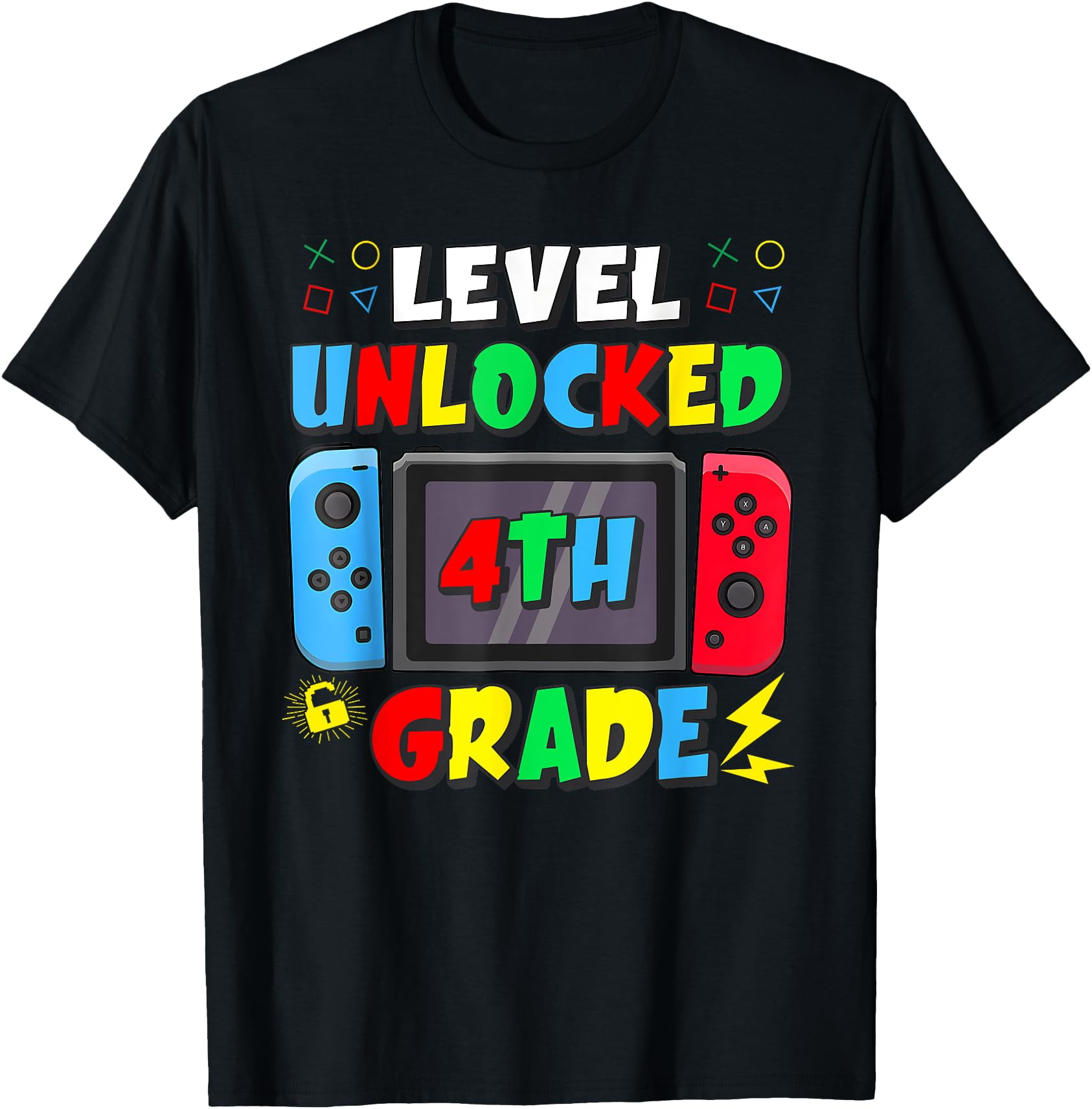 Hot Trending Tee With First Day Of 4Th Grade Level Unlocked Game Back ...
