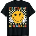 thumbnail image 1 of Hot Trending Tee With First Day Of 5Th Grade Retro Back To School Girls T-Shirt, 1 of 5