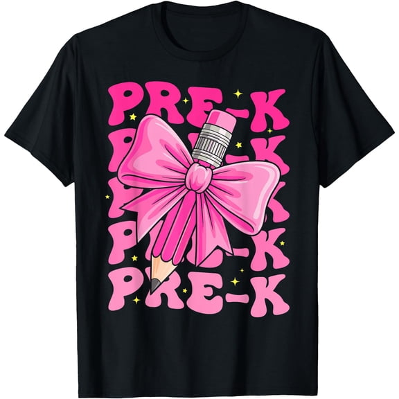 Hot Trending Tee With First Day Of Pre-K Girls Coquette Bow Back To School Prek T-Shirt