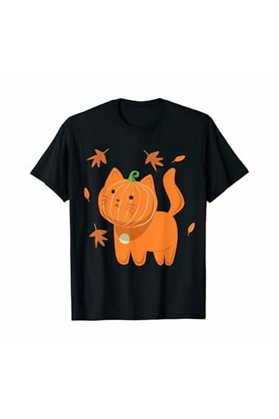 Hot Trending Tee With Funny Cat Shirt Cat Pumpkin Jack-O-Lantern Gift Unisex S-5Xl T-Shirt