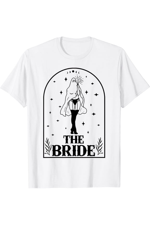 Hot Trending Tee With Ghost Bride Coven Witchy Gothic Wedding Bachelorette Party Unisex S-5Xl T-Shirt