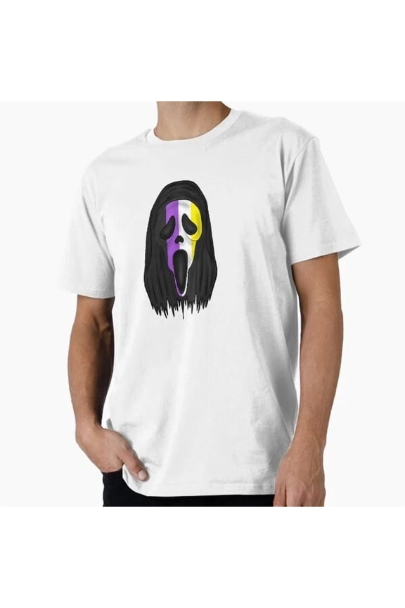Hot Trending Tee With Ghostface Non-Binary T-Shirt S-5Xl