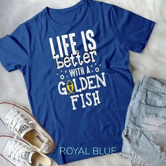 Hot Trending Tee With Golden Fish Life Is Better - Gift For Golden Fish Lover Unisex T-Shirt