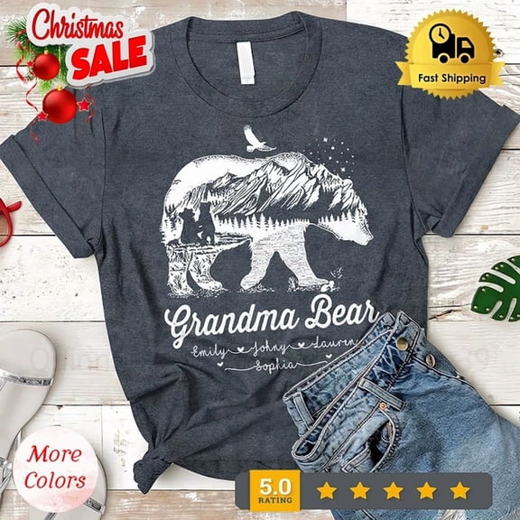 Hot Trending Tee With Grandma Bear T Shirt, Grandma Bear Shirt, Grandma T-Shirt, Gift For Grandma, ...